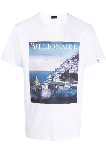 Billionaire T-Shirt mit grafischem Print - Weiß