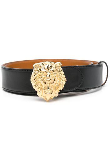 Billionaire logo-buckle leather belt - Schwarz