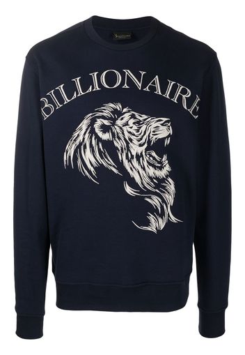 Billionaire logo-print detail sweatshirt - Blau