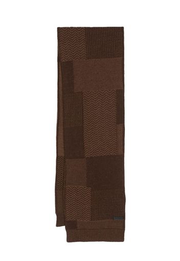 Billionaire patchwork jacquard-knit scarf - Schwarz