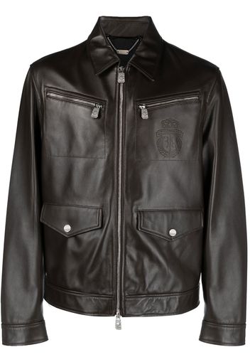 Billionaire Bomberjacke aus Leder - Braun