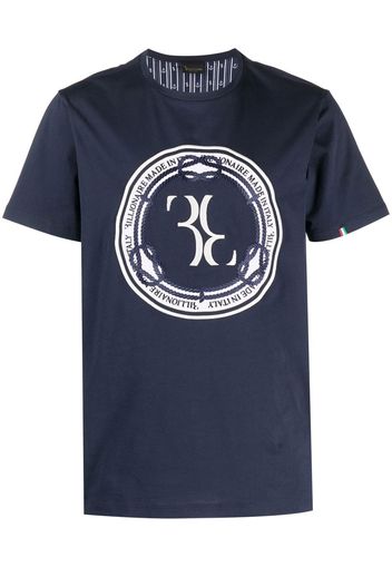 Billionaire T-Shirt mit Logo-Print - Blau