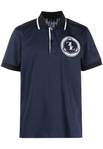 Billionaire Poloshirt mit Logo-Patch - Blau