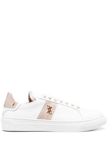 Billionaire logo-embellished leather sneakers - Weiß