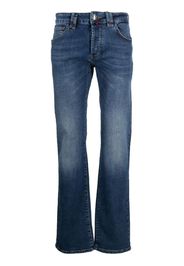 Billionaire logo-embroidered straight-leg jeans - Blau