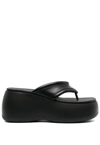 Bimba y Lola leather platform sandals - Schwarz