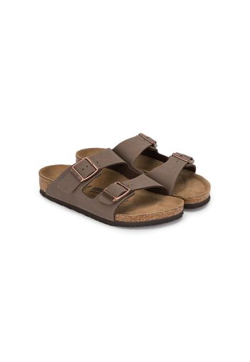 Birkenstock Pantoletten mit Doppelriemen - Braun