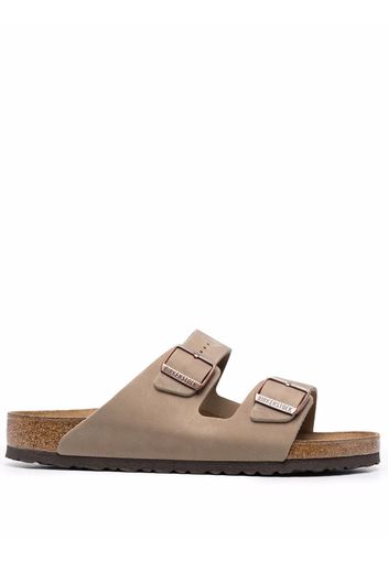 Birkenstock Pantoletten mit doppeltem Riemen - Nude