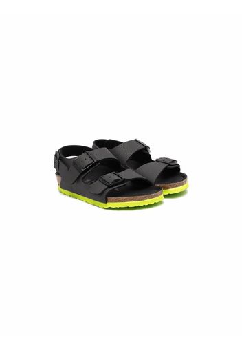 Birkenstock Kids slingback buckle-fastened sandals - Schwarz