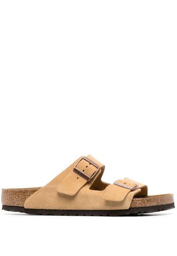 Birkenstock double-strap suede sandals - Nude