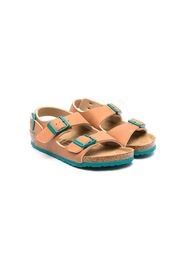 Birkenstock Kids Arizona buckled sandals - Braun