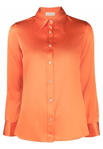 Blanca Vita long-sleeved silk shirt - Orange
