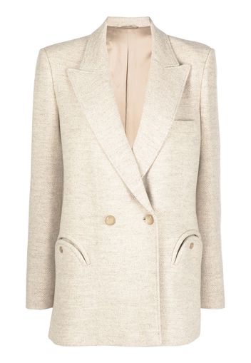 Blazé Milano wool double breasted blazer - Nude