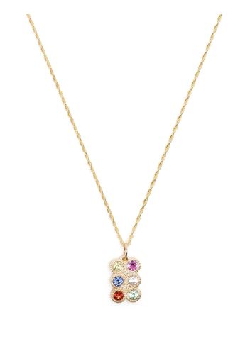 Bleue Burnham 9kt yellow gold Flowers Grow Together sapphire necklace