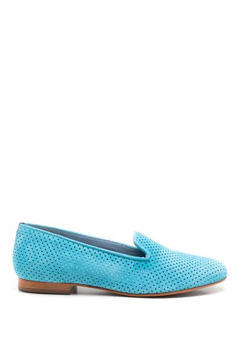 Blue Bird Shoes perforated leather loafers - Blau