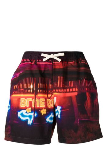 BLUE SKY INN graphic-print deck shorts - Rot