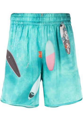 BLUE SKY INN graphic-print deck shorts - Blau