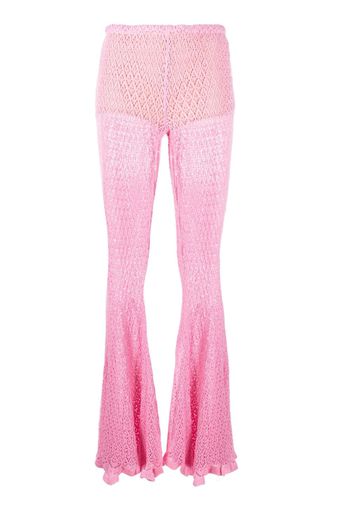 Blumarine knitted flared trousers - Rosa