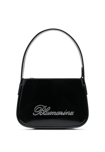 Blumarine crystal-logo patent-finish bag - Schwarz