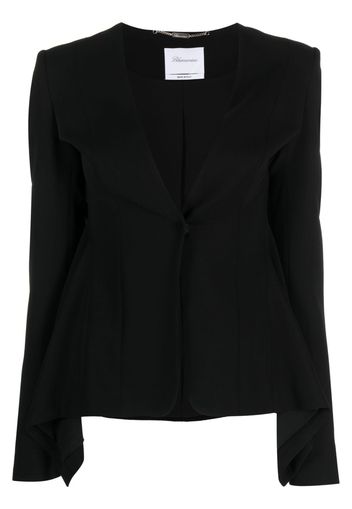 Blumarine draped single-breasted blazer - Schwarz