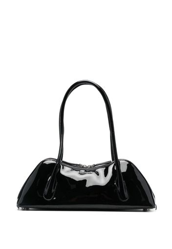 Blumarine high-shine finish leather tote bag - Schwarz