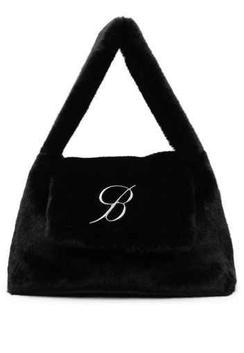 Blumarine logo-lettering slouch-body tote bag - Schwarz