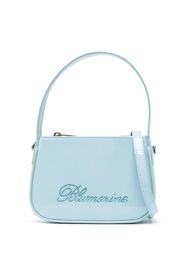 Blumarine logo-detail mini leather bag - Blau