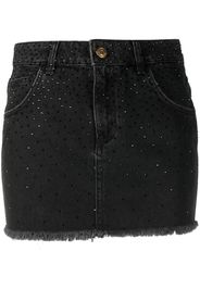 Blumarine rhinestone-embellished denim skirt - Schwarz