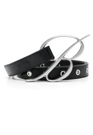 Blumarine logo-buckle leather belt - Schwarz