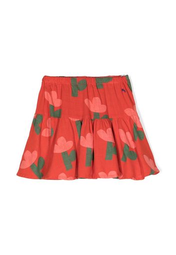 Bobo Choses Sea Flower pleated skirt - Rot