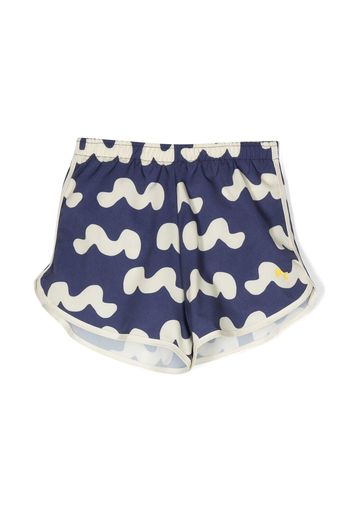 Bobo Choses Jeans-print swimming Leg shorts - Blau