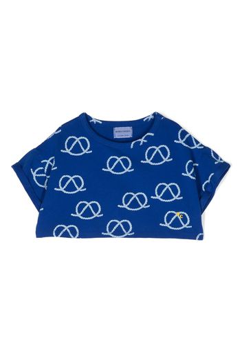 Bobo Choses all-over rope-print T-shirt - Blau