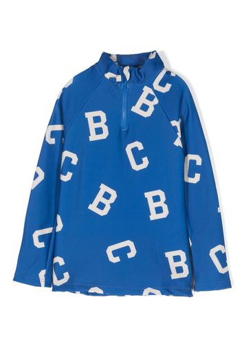 Bobo Choses all-over logo-print sport shirt - Blau