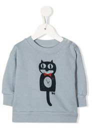 Bobo Choses cat-print detail sweatshirt - Blau