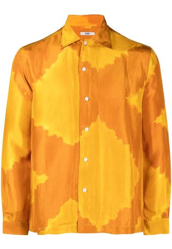 BODE Lehariya Dye silk shirt - Orange