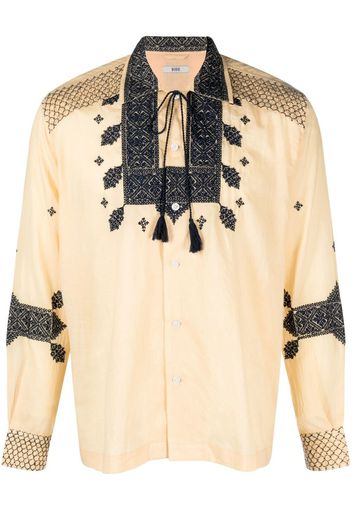 BODE Eastern Mosaic cotton shirt - Nude