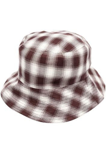 BODE checked bucket hat - Braun