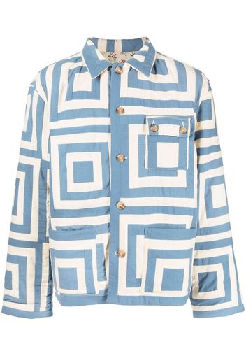 BODE White House Steps quilted jacket - Blau