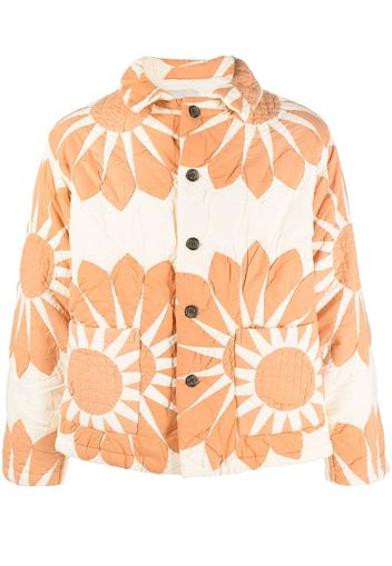 BODE floral-print detail shirt jacket - Orange