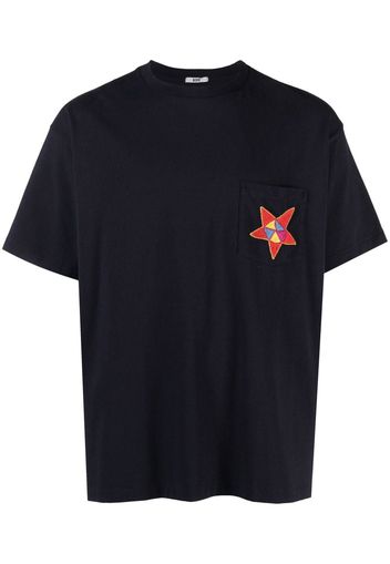 BODE star-patch short-sleeve T-shirt - Blau