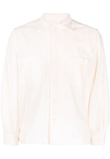 BODE cut-out logo-embroidered shirt - Nude