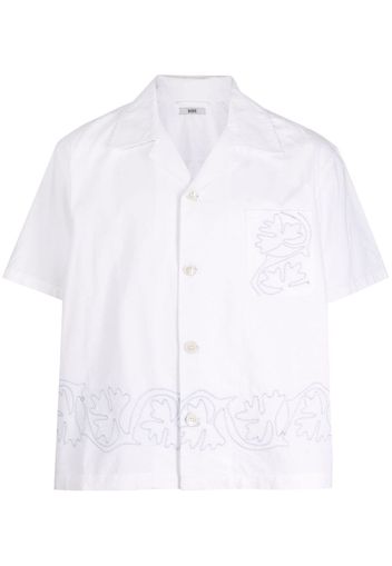 BODE decorative-stitching cotton shirt - Weiß