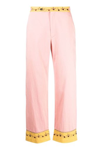 BODE Cropped-Hose mit Kristallen - Rosa