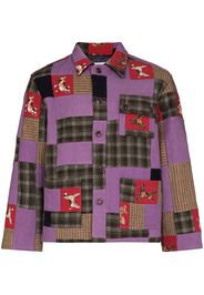 BODE Show Dogs patchwork-design jacket - Violett