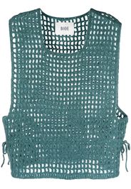 BODE tie-fastening crochet vest - Grün