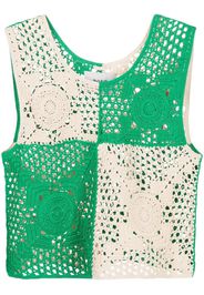 BODE crochet sleeveless vest top - Grün