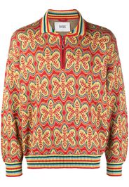 BODE graphic-print half-zip jumper - Rot