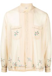 BODE transparent-design cotton shirt - Nude