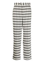 BODE geometric-pattern regular trousers - Weiß