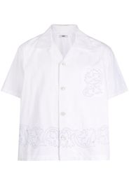 BODE decorative-stitching cotton shirt - Weiß